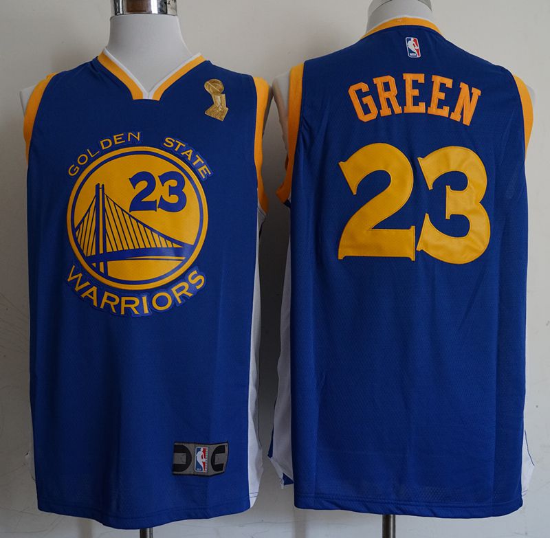 Men Golden State Warriors 23 Green Blue Champion Game Nike NBA Jerseys